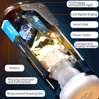 Automatischer Masturbator für Männer mit Teleskop-Vibration, Heizfunktion und LCD-Anzeige - Sexmaschine für Übungen