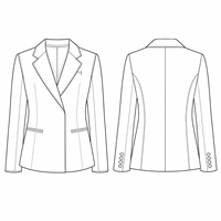 Blazer de costume sur mesure bleu marine pour poupée BJD, veste de costume formelle cousue à la main, accessoires pour poupée