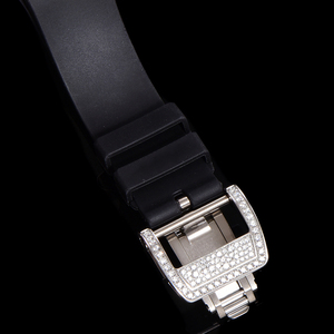 <span class=keywords><strong>Montre</strong></span>-bracelet automatique Artisan Moissanite Diamond Timepiece Tonneau Ultra Fine Squelette pour Hommes et Femmes, <span class=keywords><strong>Montre</strong></span> Phare de la Série Front Row - Product Image 5