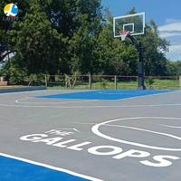 Ubin bola basket luar ruangan 50x36 kaki kualitas tinggi TPE ubin pengunci lantai olahraga