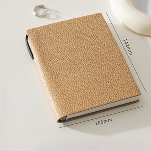 Haute qualité <span class=keywords><strong>bon</strong></span> prix couverture en cuir PU A5 A6 cahier personnalisé reliure thermique parfait cahier rigide avec porte-stylo - Product Image 6