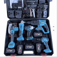 Ensemble d'outils électriques industriels 18V sans fil : Clé à chocs, perceuse, meuleuse d'angle, tournevis – Kit d'outils électriques professionnels
