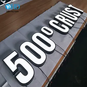 Palavra acrílica de letras de canal led para anúncio 3d