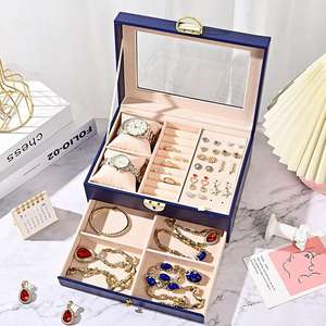 Premium Quality 6 Tier 5 Drawers Leather Jewelry Case New Durable Storage Solution for Your Valuable Pieces - Product Image 5