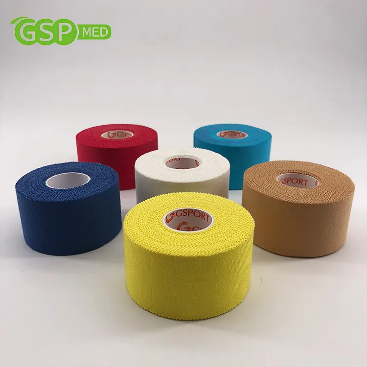 wholesale colorful cotton fabric sports tape breathable athletic tape for sports