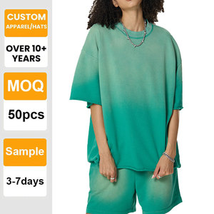 Camiseta Personalizada Lisa 100% Algodón, Hombros Caídos, Estilo Vantage, Degradado, Venta al por Mayor, Impresión, Bordado para Hombre - Product Image 1