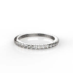 Avarta Jewellery Sterling <b>Silver</b> Stackable Eternity Band With Lab Grown Diamond Or Thumb <b>Ring</b> With Gold Polish Bulk Product - Product Image 1