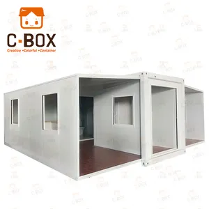 Prefab House Manufacturer Luxury Butterfly Container Homes Fast Build Prefabricated Expandable Container House In China