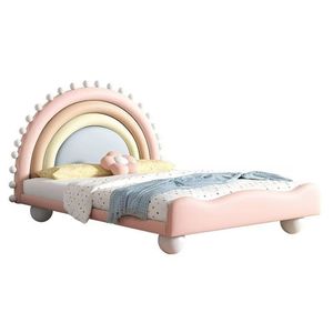 Muebles Modernos para Dormitorio Infantil, Camas con Estructura de Madera, con Tobogán y Escaleras para Niñas - Product Image 1
