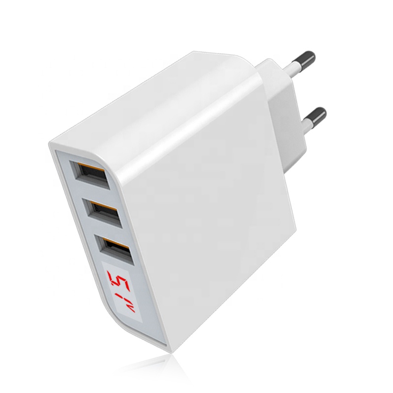 Hot Sale 100-240v Portable Phone Charger 3.4a Mobile Phone Charger Digital Display Phone Charger