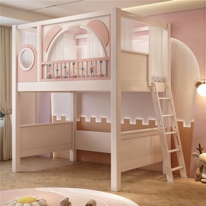 <span class=keywords><strong>Lit</strong></span> superposé moderne <span class=keywords><strong>en</strong></span> bois massif confortable et durable pour enfants <span class=keywords><strong>avec</strong></span> armoire et station multifonction, ensemble de <span class=keywords><strong>lit</strong></span> pour filles - Product Image 4