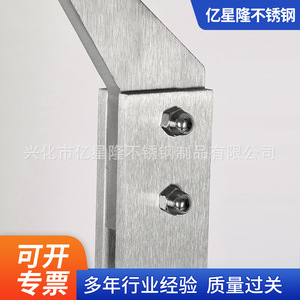 304 Stainless Steel Column For Stair Railings With Glass Cladding Modern Design Durable - Product Image 3