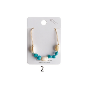 Angelina Shell Turquoise <b>Beaded</b> <b>Bracelet</b> Stainless Steel Bohemia Style Unisex Gift Jewelry Ref 44973 - Product Image 4