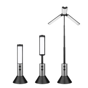Camping Light <b>LED</b> Telescopic Folding Bracket Portable Outdoor Tent <b>Lamp</b> Gunmetal Gray Retractable 25000 Hours Lifespan - Product Image 1