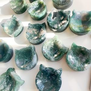 Bol en Agate Naturelle Style Bohème avec Gravures d'Étoiles et de Plantes Aquatiques, Pierre de Guérison en Cristal pour Décoration Intérieure et Cadeaux (Vente en Gros) - Product Image 5