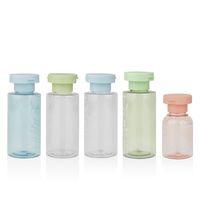 Bouteille de toner cosmétique colorée de luxe 60ml 80ml 100ml 120ml 150ml 200ml Bouteille d'huile en plastique PET à épaulement plat avec bouchon à vis