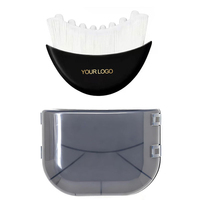 Brosse de drainage lymphatique personnalisée avec logo, outil de massage pour le visage, brosse sèche pour sculpter le menton et la ligne de la mâchoire, manche en plastique s'adaptant à la peau