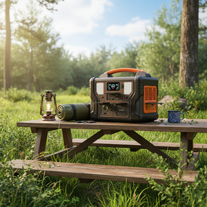 Station d'alimentation portable solaire MIQ 512 Wh 300 W DC LiFePO4 pour camping, extérieur et urgence domestique, avec batterie de secours électrique - Product Image 1
