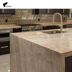Tostone phổ biến tự nhiên Taj Mahal hình chữ nhật đánh bóng quartzit Countertop cho trang trí nhà biệt thự nội thất Dự Án Xây Dựng - Product Image 2