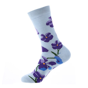 Wholesale Fashion Beautiful Floral Flower Plant Pattern Cotton Cute <strong>Socks</strong> Colorful Novelty <strong>Sunflower</strong> Rose Peach Blossom Unisex - Product Image 2