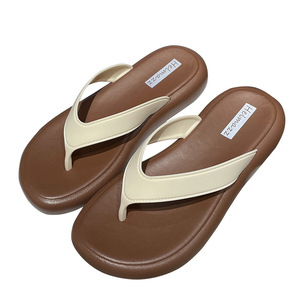 Tongs compensées respirantes et légères pour femmes, tendance mode été-automne, décontractées, pour la plage et le <span class=keywords><strong>bord</strong></span> <span class=keywords><strong>de</strong></span> <span class=keywords><strong>mer</strong></span>, couleur unie - Product Image 6