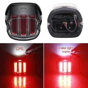 Feu arrière homologué DOT, plaque d'immatriculation, feu de virage jaune, feu arrière LED pour Harley avec EMC intégré - Product Image 4