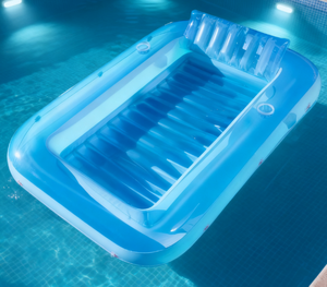 Cuscino Galleggiante Gonfiabile in PVC Resistente, <span class=keywords><strong>Letto</strong></span> d'<span class=keywords><strong>Acqua</strong></span> Singolo o Doppio Spesso con Portabicchieri per Relax in Piscina - Product Image 4