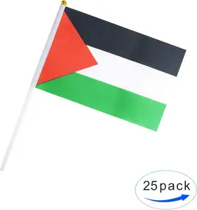 In-stock Hand Held Mini Palestine Stick Palestinian National Country Flag For International Festival Events Party Decorations