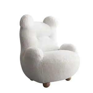 モダンな売れ筋リビングルームレジャーチェアDezeen Cuddly bear-like Lounge Deluxe chair for living room and hotel use