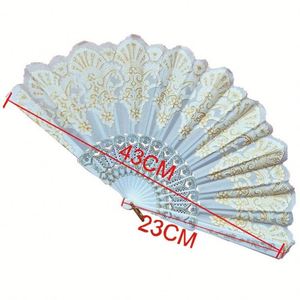 Venta al por mayor de abanicos de mano de plástico plegables, coloridos, de encaje, de doble cara, con diseño de amor, para festivales, fiestas, espectáculos, bodas de verano y como regalo, estilo chino/español. - Product Image 6