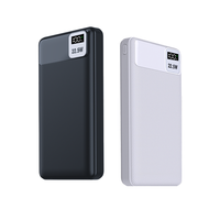 Batterie externe portable 10000 mAh à charge rapide 22,5 W avec ports Type-C et Micro USB, affichage LED, logo personnalisé, idéale pour les situations d'urgence (batterie 18650)