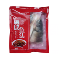 Tête de poisson prête à cuisiner, chili haché, style Hunan, carpe argentée, 640g/sac, plat préparé surgelé, export, emballage en vrac