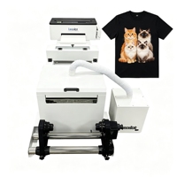 Machine d'impression DTF A3 L1800 avec secoueur de poudre et sécheur à rouleaux 2-en-1 sans prétraitement pour sweats à capuche, casquettes et chaussures