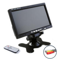 Monitor LCD Plegable de 7 Pulgadas, Pantalla para Cámara de Visión Trasera de Autobús, Dos Entradas de Video, 1 Año de Garantía