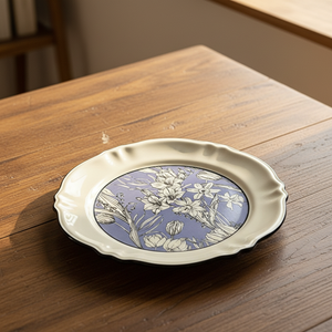 Service de table en céramique à motifs floraux, compatible micro-ondes, <span class=keywords><strong>vaisselle</strong></span> vintage en <span class=keywords><strong>porcelaine</strong></span> <span class=keywords><strong>française</strong></span>, idéal pour un cadeau de pendaison de crémaillère - Product Image 6
