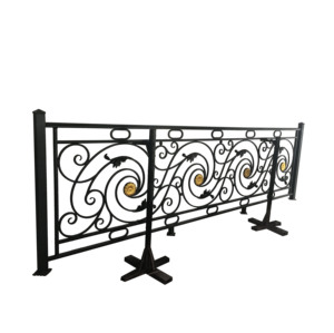 Phong Cách Hiện Đại Nhà Máy Trực Tiếp Giá Rẻ Rèn Sắt Ban Công Lan Can Thiết Kế Ngoài Trời - Product Image 2