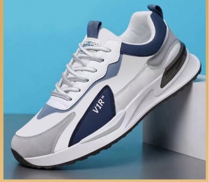 BAEWOON B20 Scarpe Sportive Casual da Uomo alla Moda con Superficie in Pelle, Sneaker con Lacci, Scarpe da Corsa a Taglio Basso con Suola Spessa - Product Image 3