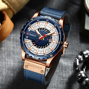 Montres CURREN 2022 8374 Marque de mode <span class=keywords><strong>Montre</strong></span>-bracelet en cuir décontractée <span class=keywords><strong>Montre</strong></span> à quartz pour <span class=keywords><strong>homme</strong></span> Nouvelle <span class=keywords><strong>montre</strong></span> <span class=keywords><strong>chic</strong></span> avec aiguilles lumineuses - Product Image 2
