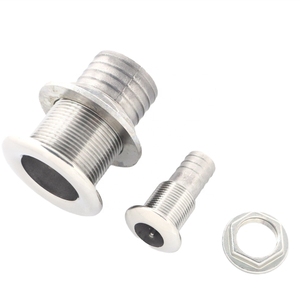 Stainless Steel 316 Marine Through Hull Outlet With Hose Connection 1-1/4 Inch BSP Thread Thru-hull Fittings <b>Yacht</b> Boat Hardware - Product Image 3