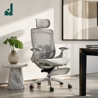 Chaise de Direction Ergonomique Haut de Gamme en Cuir avec Suivi Corporel Synchronisé, Siège Dynamique et Accoudoirs Réglables