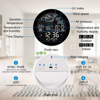 FY890 Tuya Estación Meteorológica Inteligente WiFi de Plástico con Reloj |   Reloj de Escritorio Digital LED con Control por Aplicación |   Hora de Pronóstico Meteorológico Automático