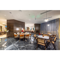 Meilleur ensemble de sièges et de tables en bois massif pour hôtel moderne, restaurant, boîte de nuit, café, bar, banquette de bar