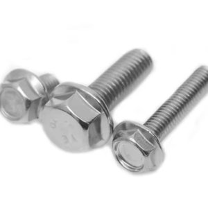 Heldere RVS304 zeskantflensbout met moer, DIN6921 hoge precisie roestvrijstalen bevestiging voor apparatuur in de chemische industrie - Product Image 2