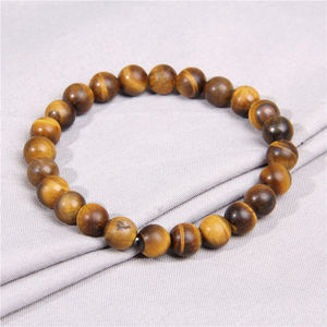 8mm Naturel Oeil De Tigre Gemme Bracelet Soulagement Du Stress Yoga Méditation Bracelet Réglable Anxiété Guérison Cristal Bracelet - Product Image 6
