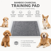 Tapis d'apprentissage jetables pour chiens en charbon de bambou et PE, avec noyau neutralisant les odeurs, écologiques, imperméables et anti-fuites