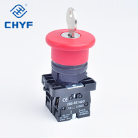 Bouton d'arrêt d'urgence XB2-ES542, interrupteur à tête de champignon rouge 22 mm, verrouillage 1NC pour panneau de commande de machine industrielle