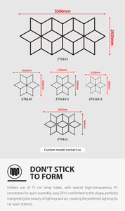 Livraison Gratuite Certification ETL Forme Polygonale Géométrique DIY Auto Showroom <span class=keywords><strong>Led</strong></span> Light <span class=keywords><strong>Garage</strong></span> - Product Image 2