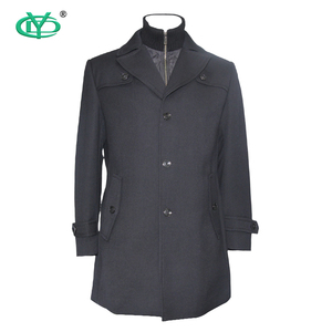 2024 automne/hiver couleur unie épaissi manteau étendu coupe-vent et résistant au froid hommes <span class=keywords><strong>anglais</strong></span> rétro laine manteau vêtements pour hommes - Product Image 1