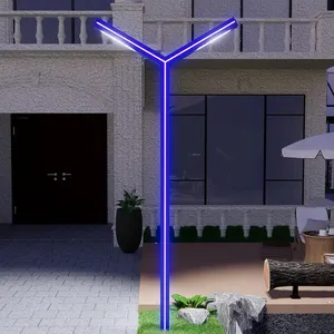 थोक उद्यान लाइट्स संचालित स्ट्रीट लैंप छाया स्टील के लिए कांस्य परिदृश्य रोशनी