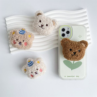 Fabrika fiyat toptan Cuteness ayı Poppings telefon soketi Griptok peluş cep telefonu tutamak sıcak satış telefon aksesuarları